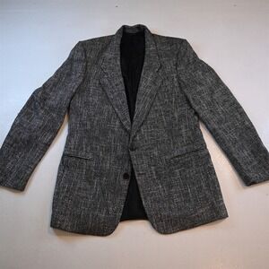 Vtg Mens 38R Gray Barleycorn Tweed Mens Blazer Suit Jacket Sport Coat